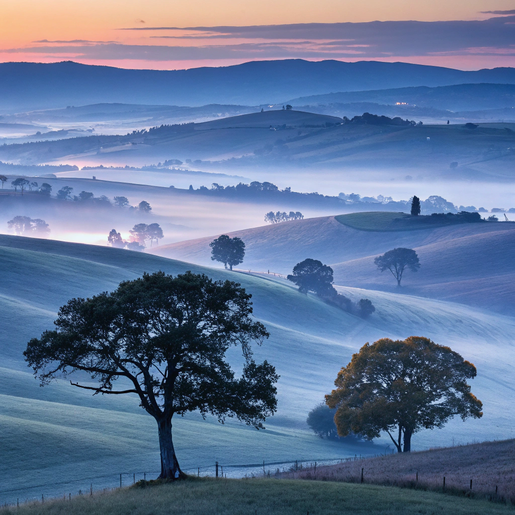 Moody landscape composition with deep shadows and striking horizons