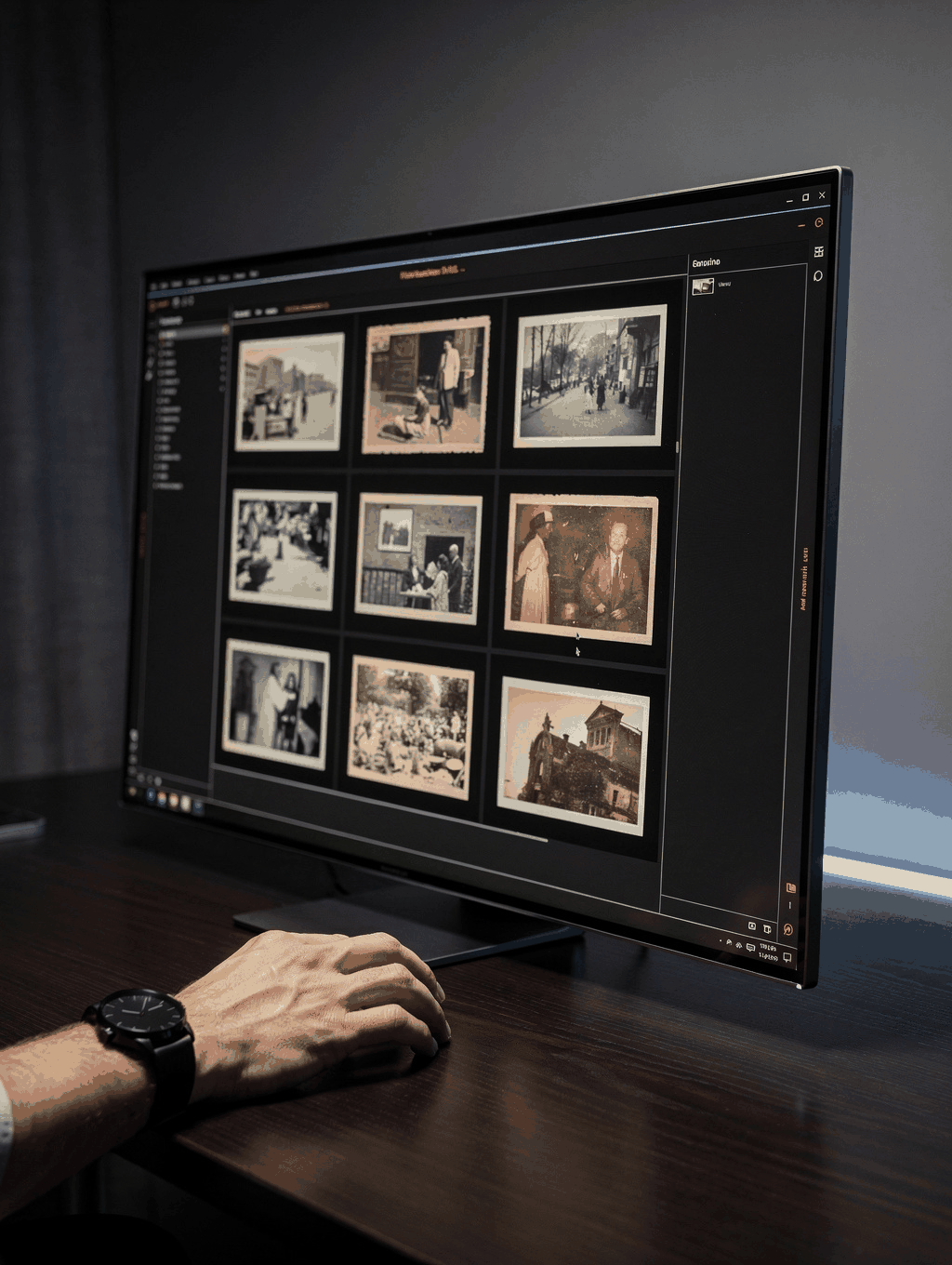 Minimalist digital gallery layout displaying high-impact visual artwork